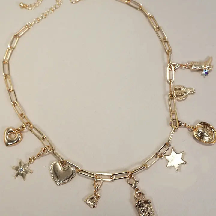 Jessica Western Boot Charm Necklace