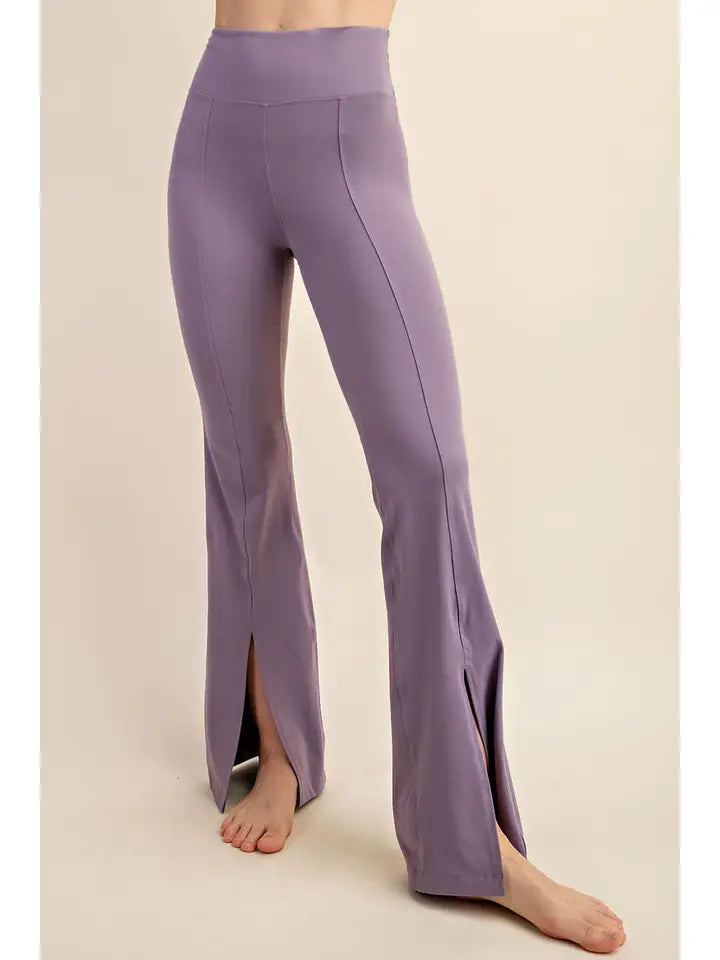 Norma Slit Leggings - Purple
