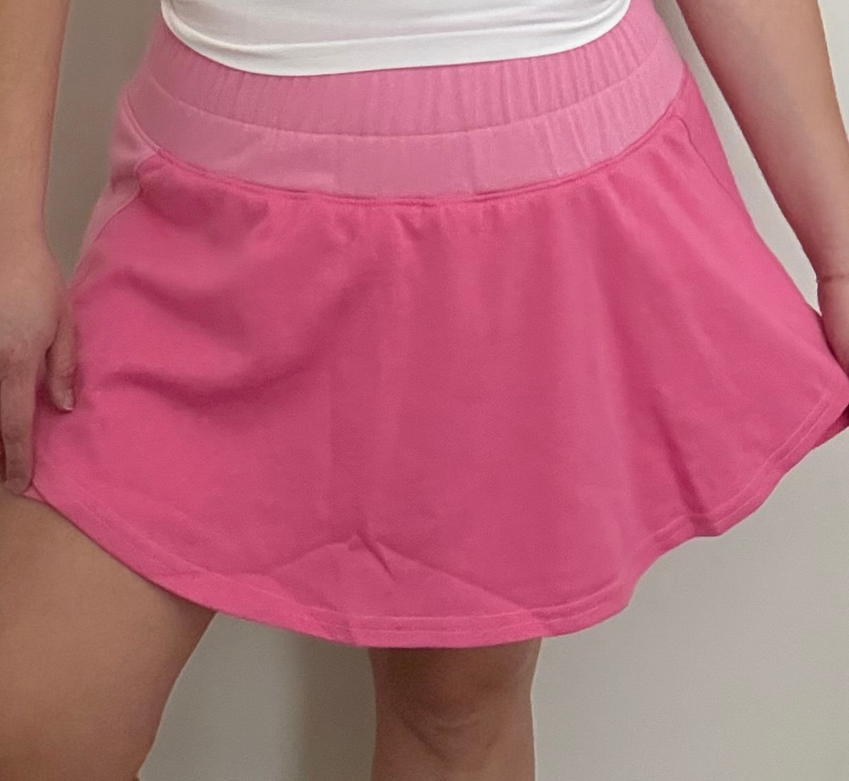 Erika High Waisted Pink Skort