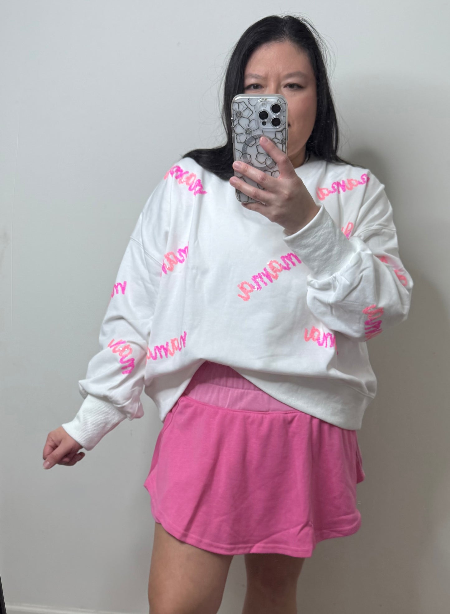 Maye - "Mama" Sequin Pullover
