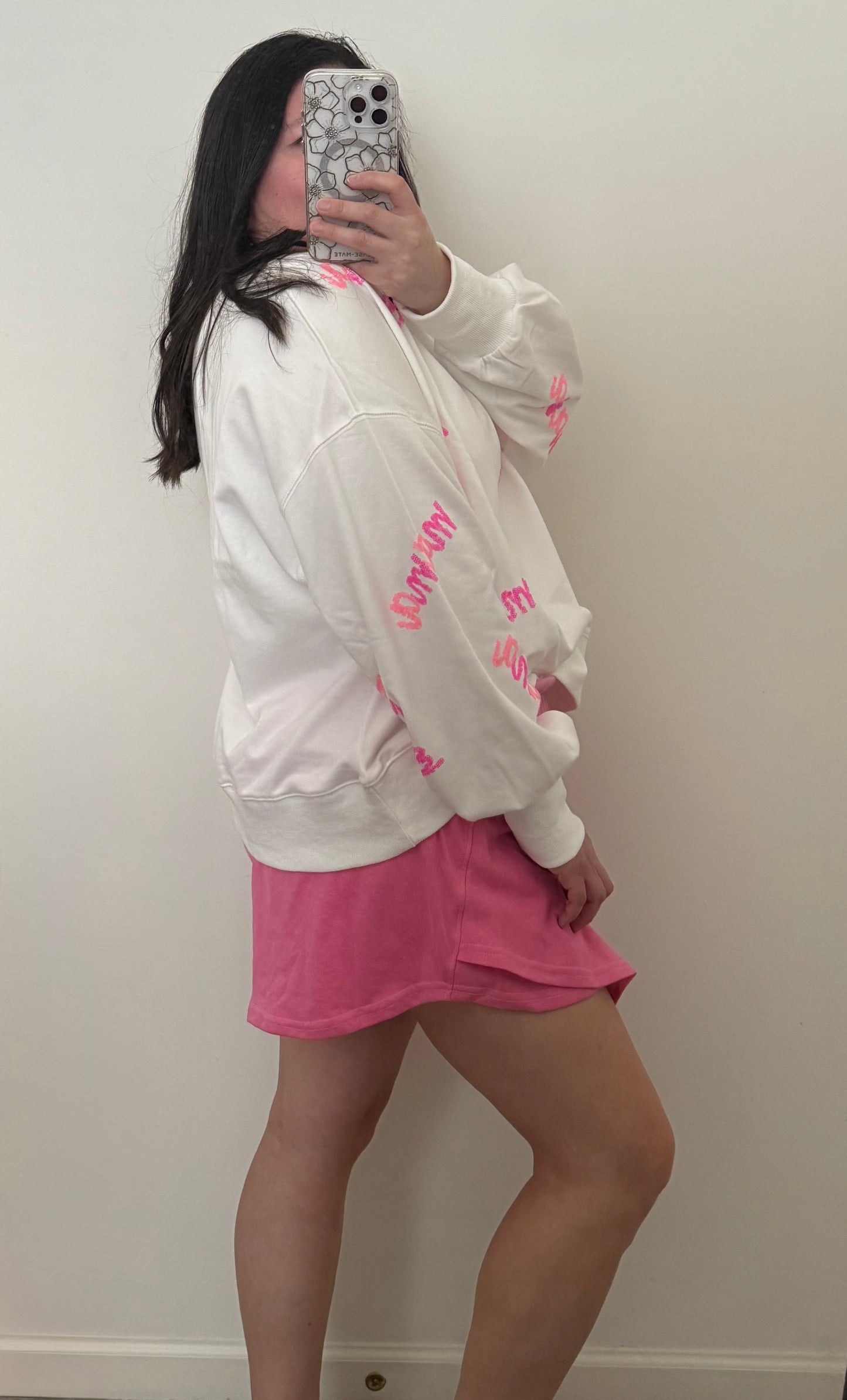 Erika High Waisted Pink Skort