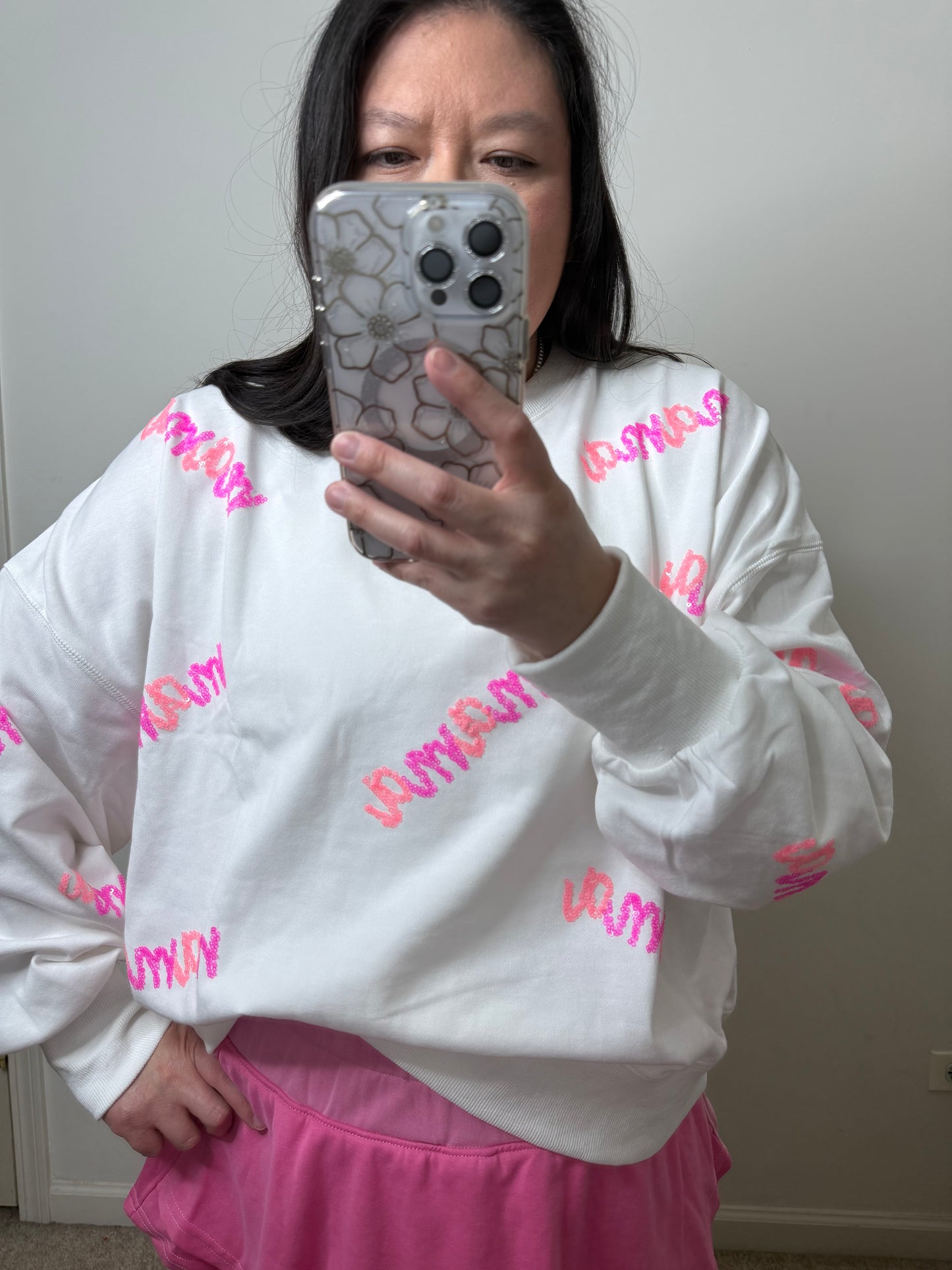 Maye - "Mama" Sequin Pullover