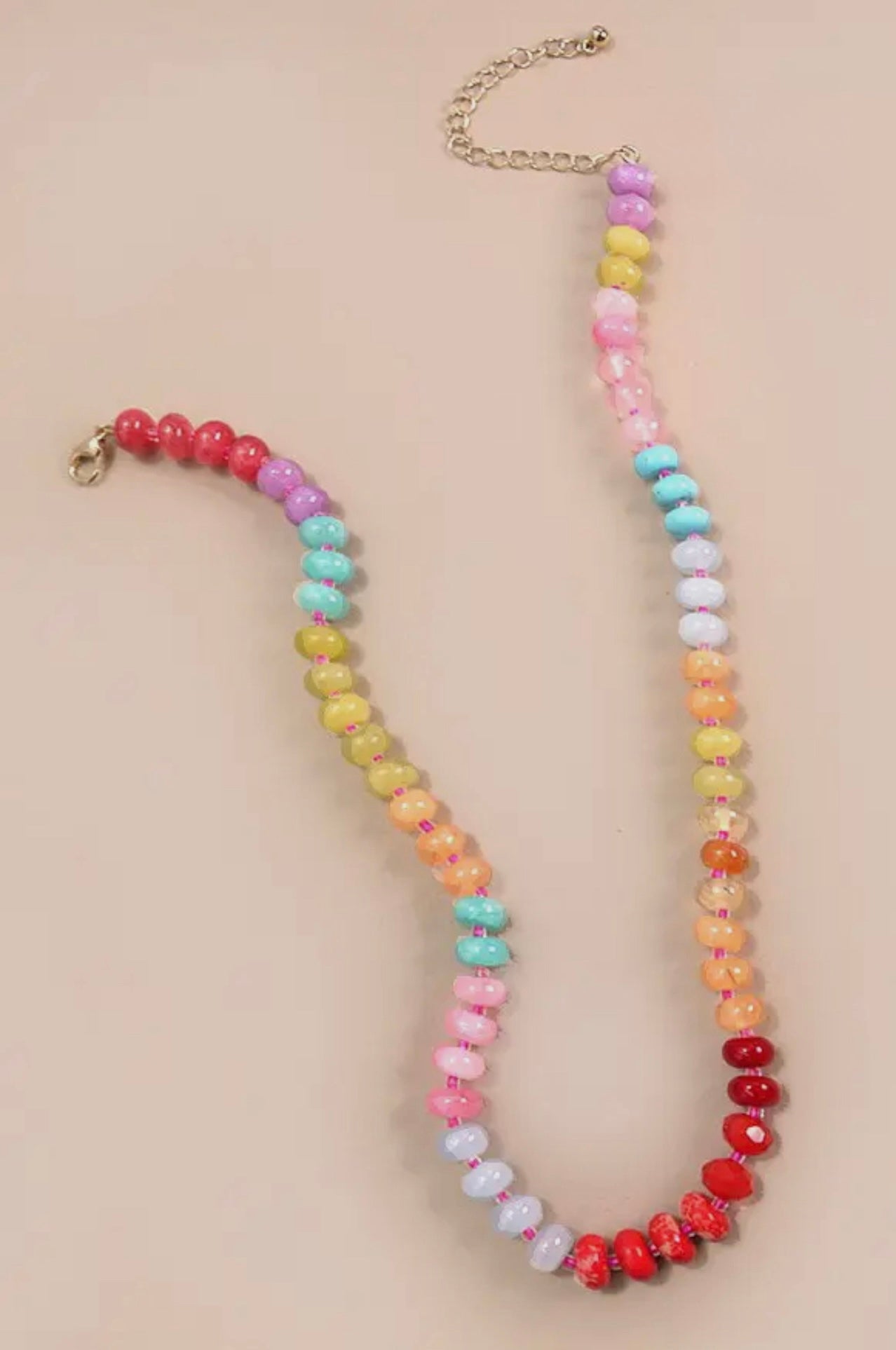 Kate - Multi Color Bead Necklace