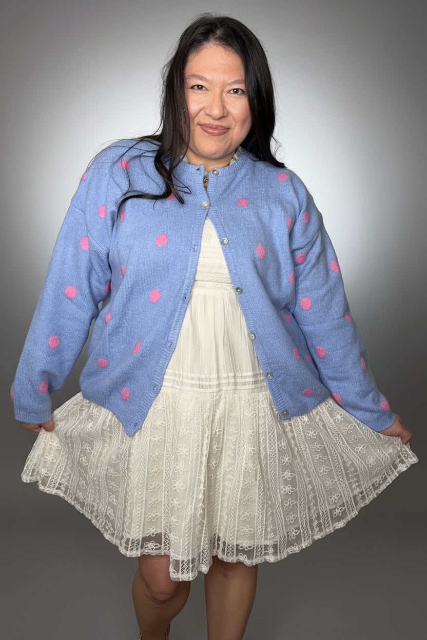 Anna Poka dot Cardigan