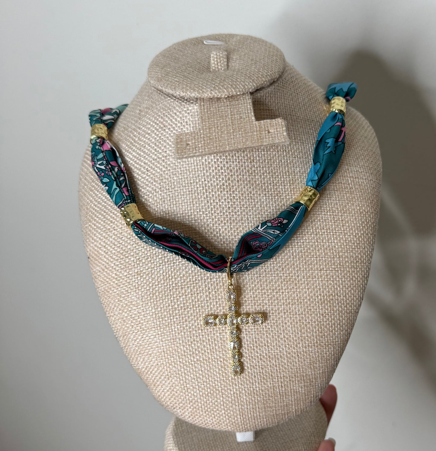 Jess- Cross Scarf Necklace
