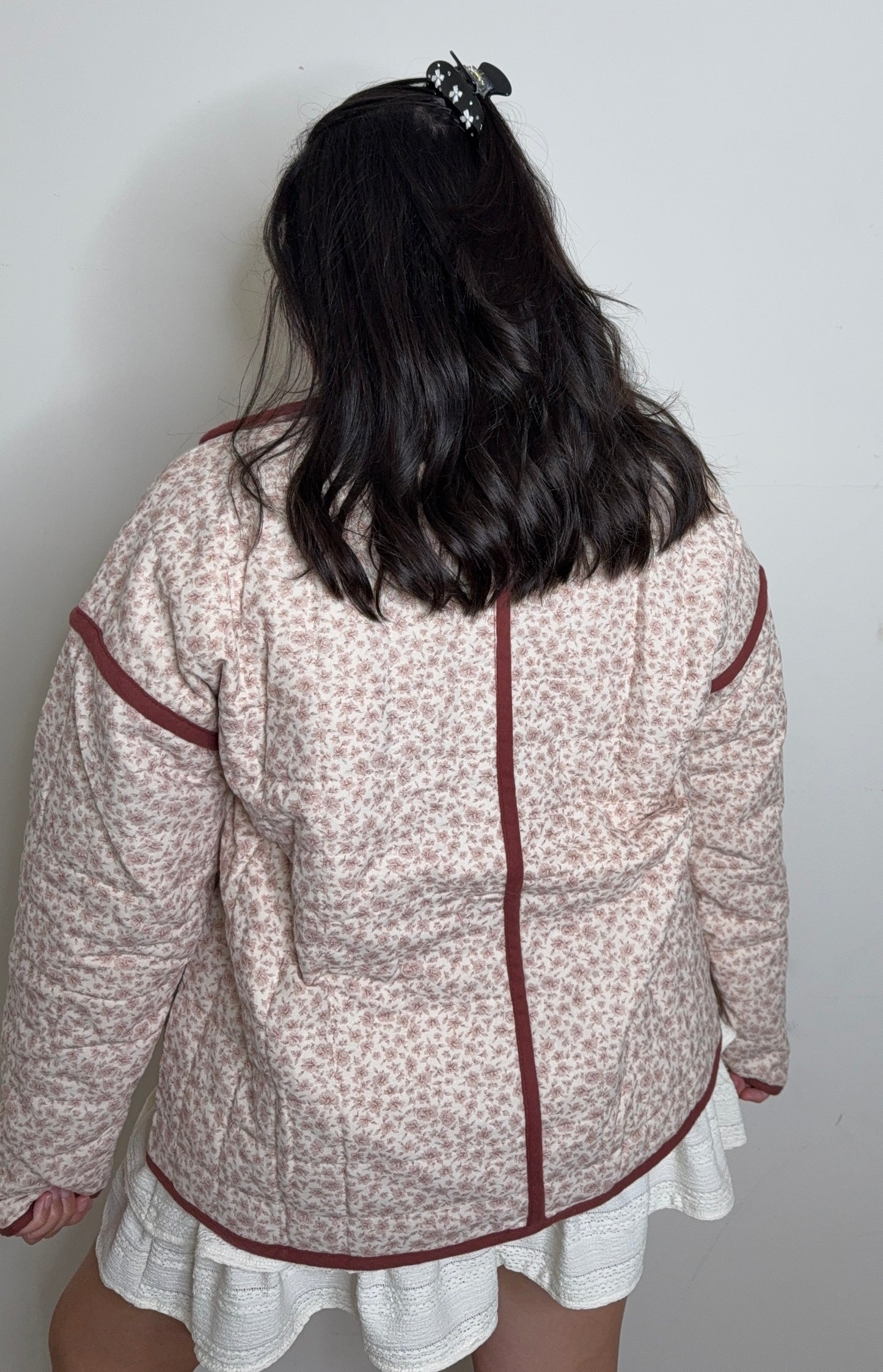 Quilted Floral Coat