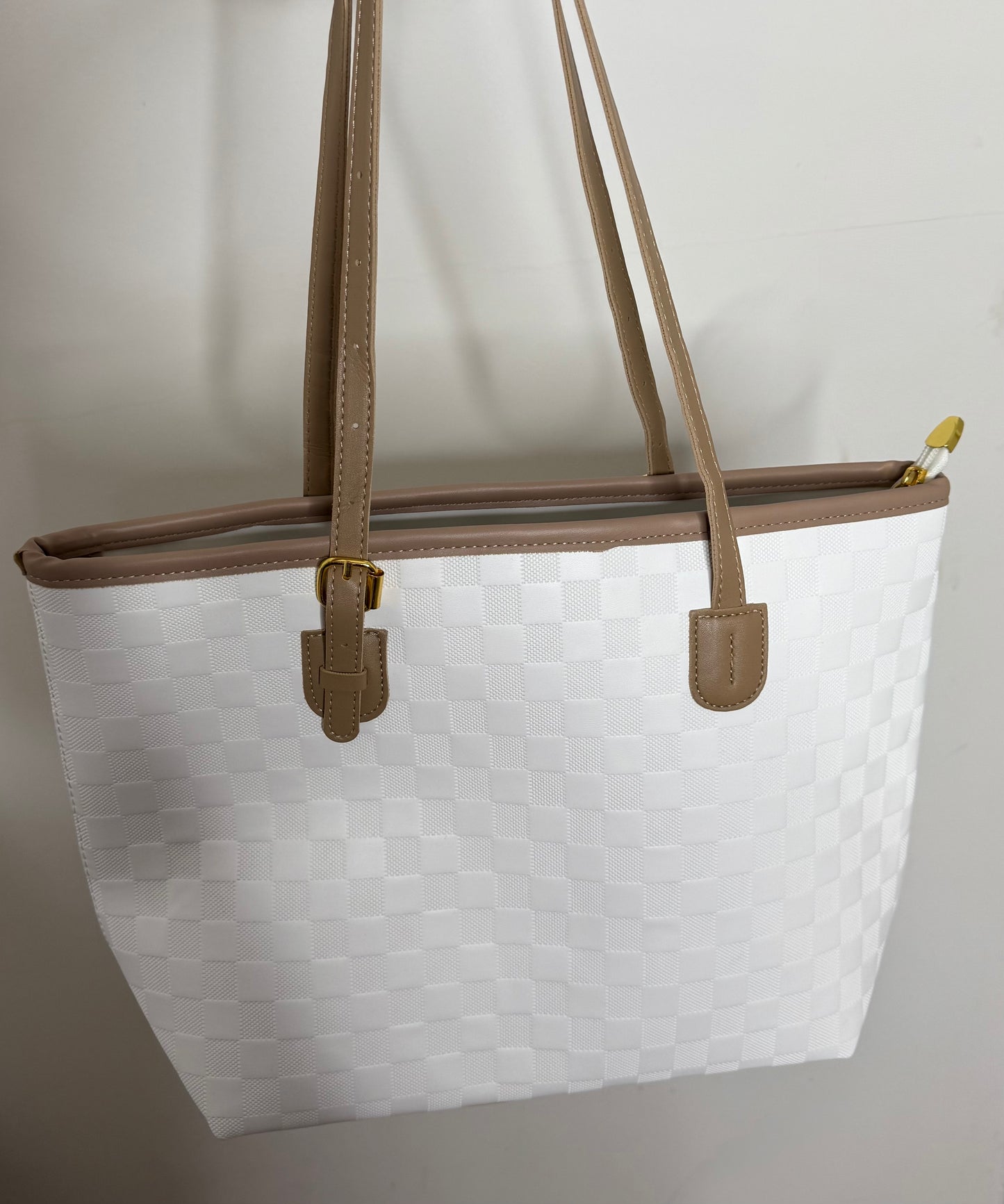 Marcy Checkered Tote