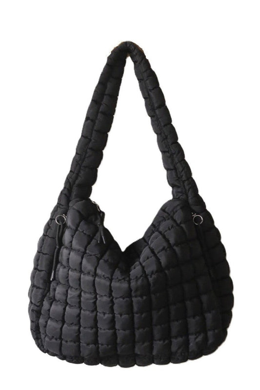 Brittany Crossbody Quilted Bag- Black