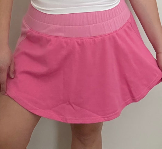 Erika High Waisted Pink Skort