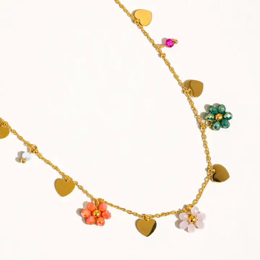 Flower & Hearts Necklace