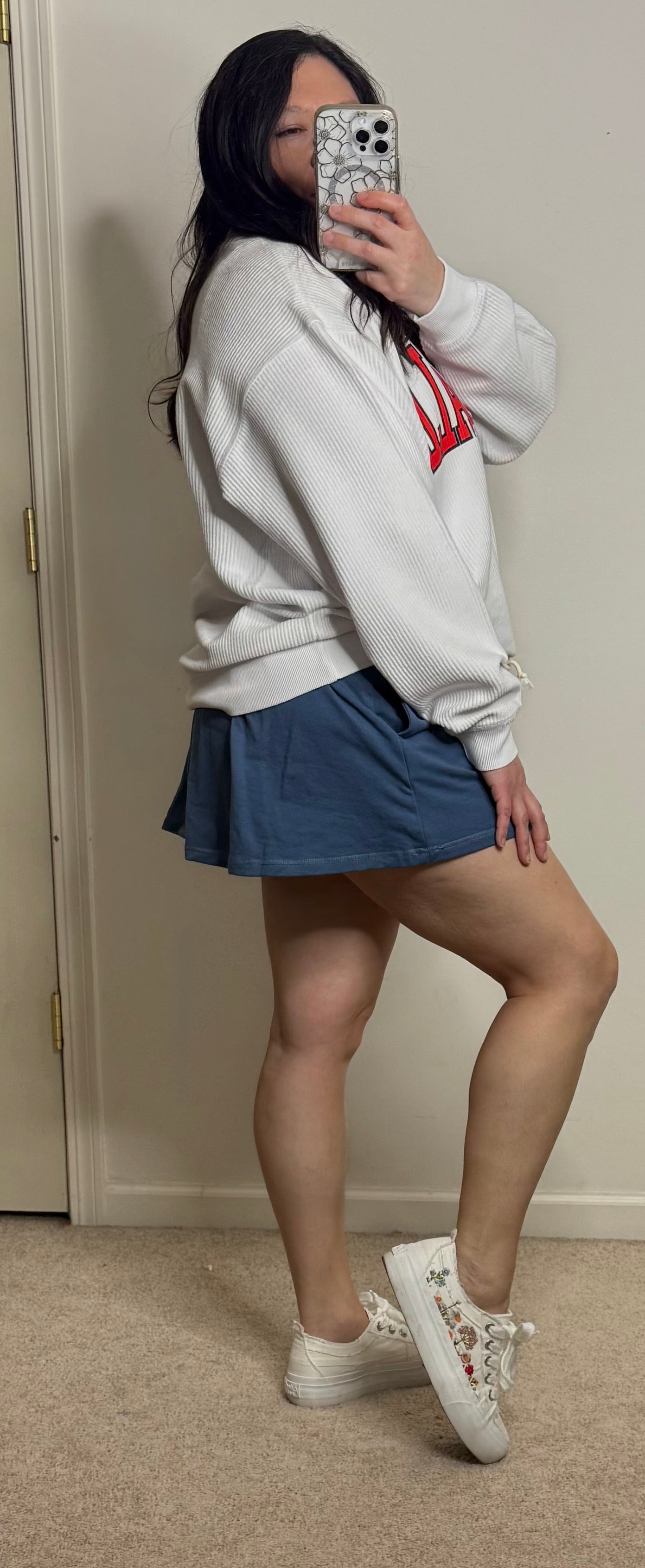 Deysy- Navy French Terry Skort