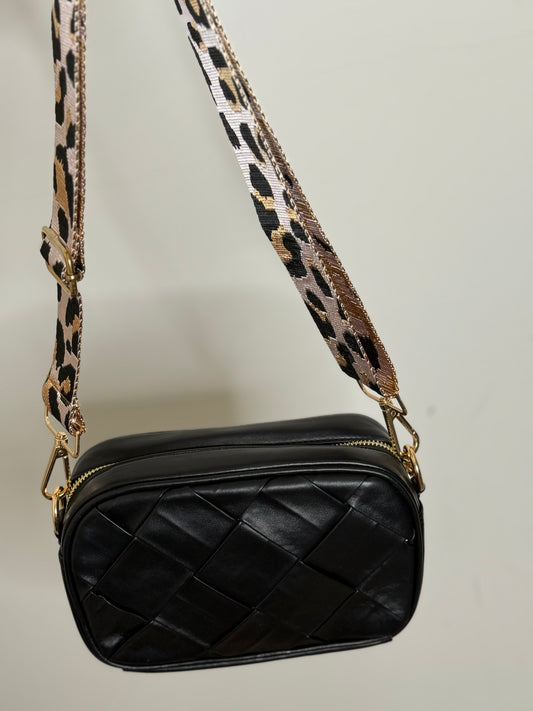 Leopard Strap Crossbody Bag