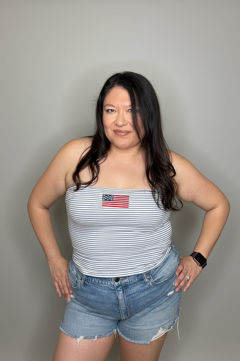 Kimberly- Flag Tube Top