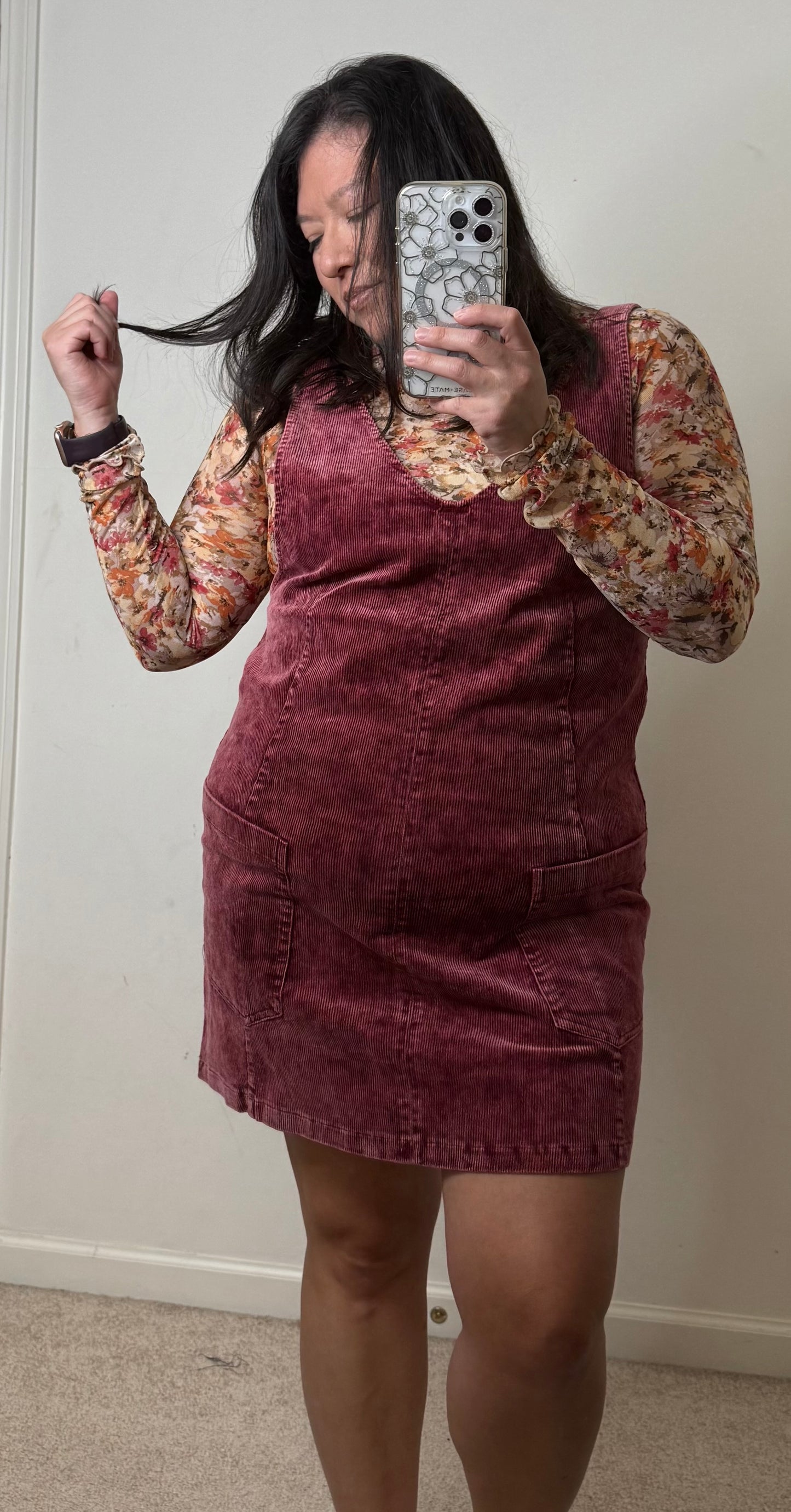 Julienne Corduroy Overall Dress