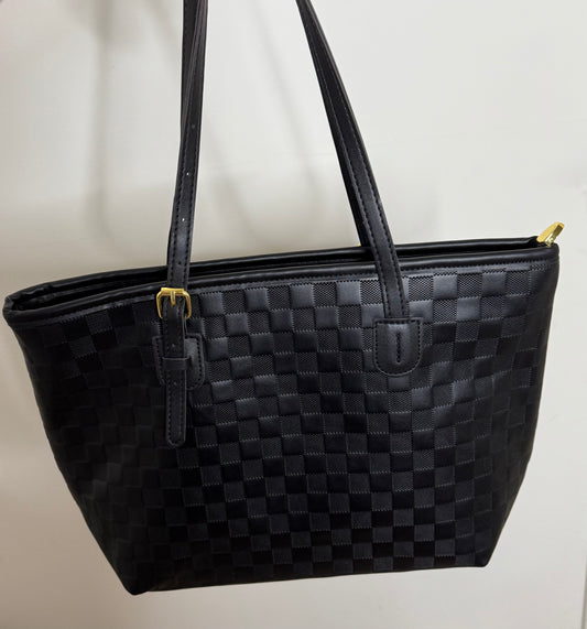 Marcy Checkered Tote