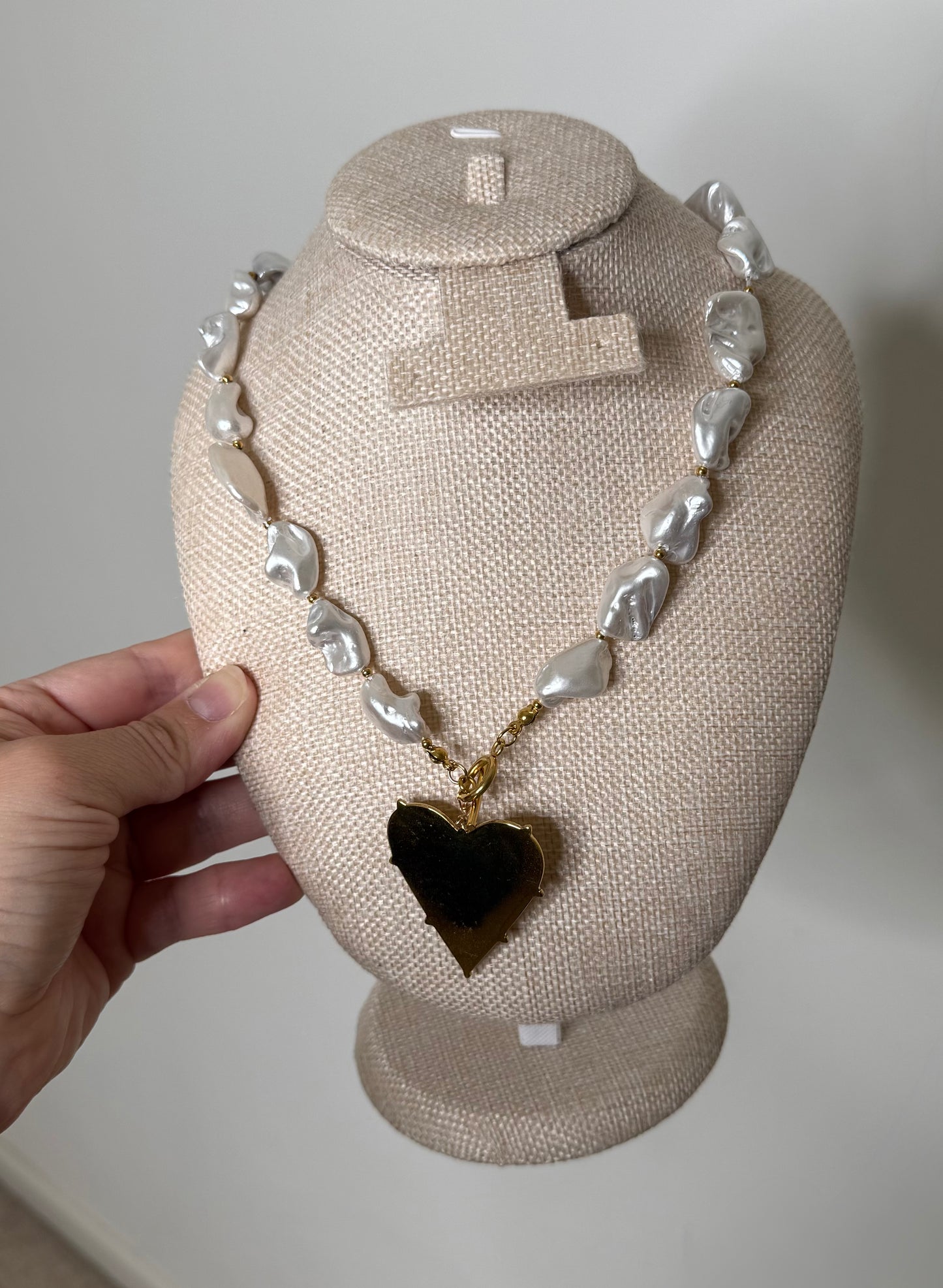 Heart Pearl Necklace
