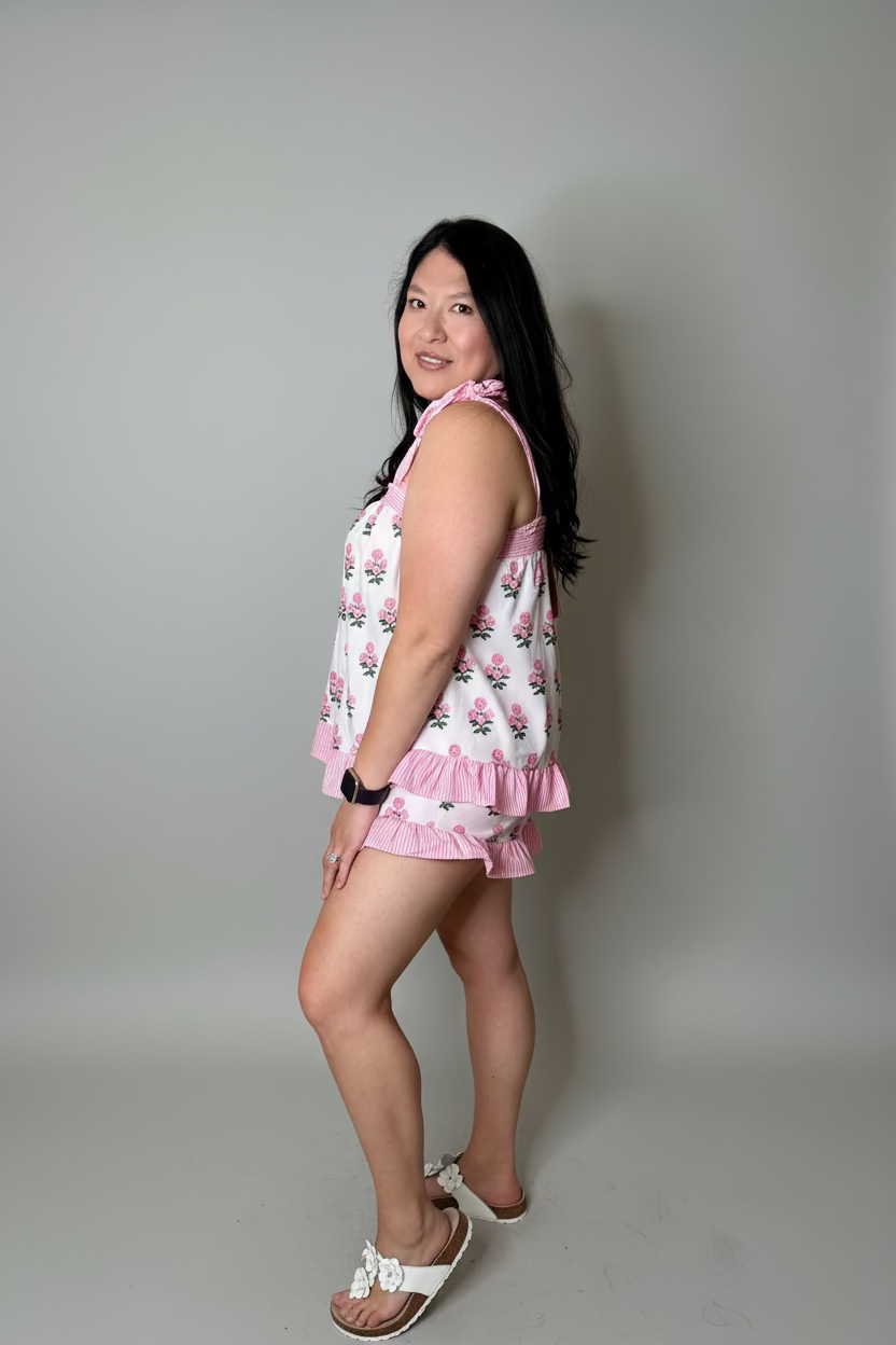 Sonia Floral Pink Set