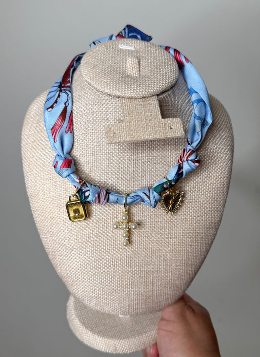 Mimi Charm Scarf Necklace