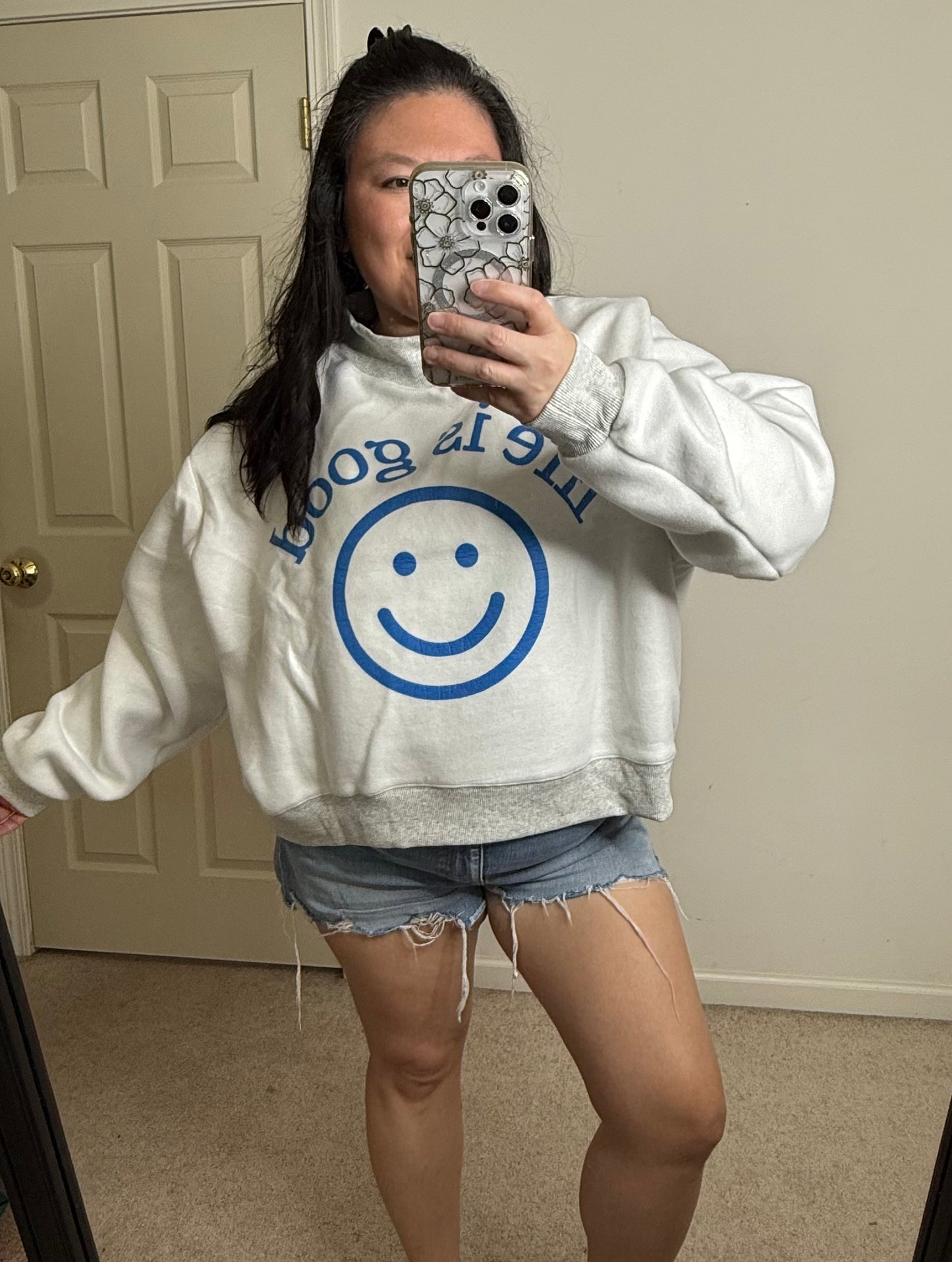 Jen - Your Exactly where you need to be Reversible Mockneck Sweatshirt