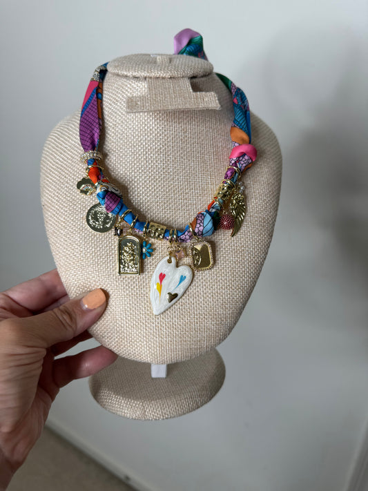 Cara - Multi Charm Scarf Necklace