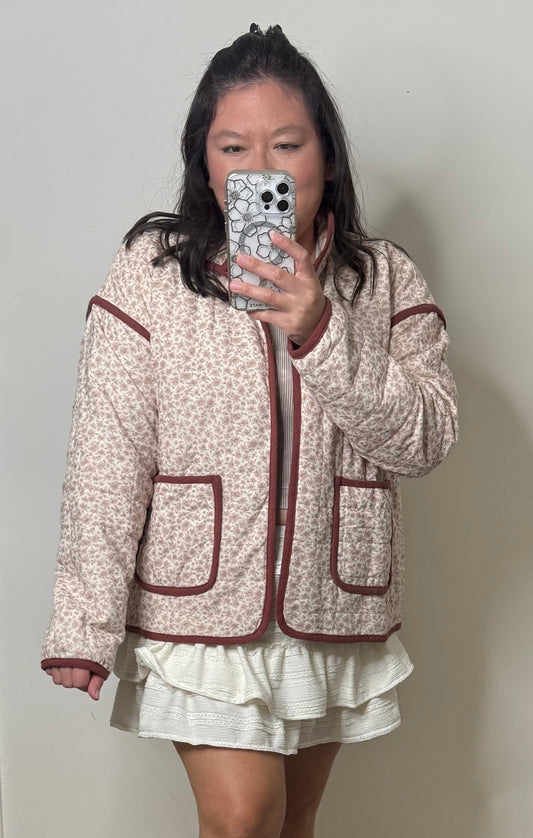 Quilted Floral Coat