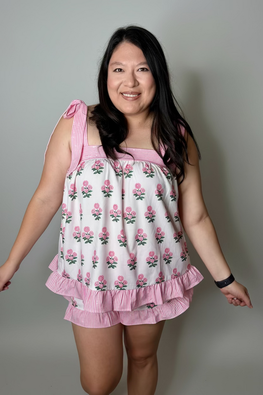 Sonia Floral Pink Set