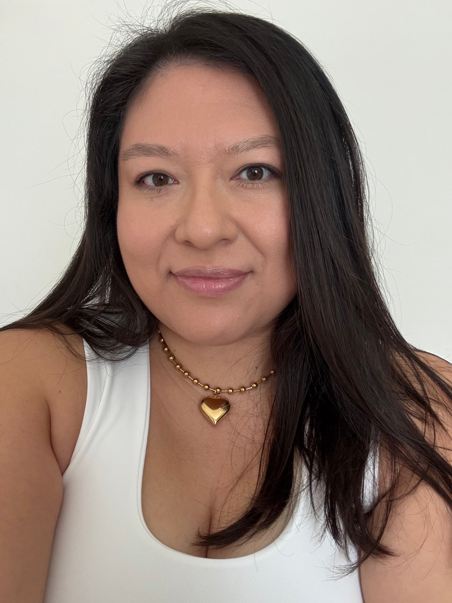 Large Heart Chain Necklace
