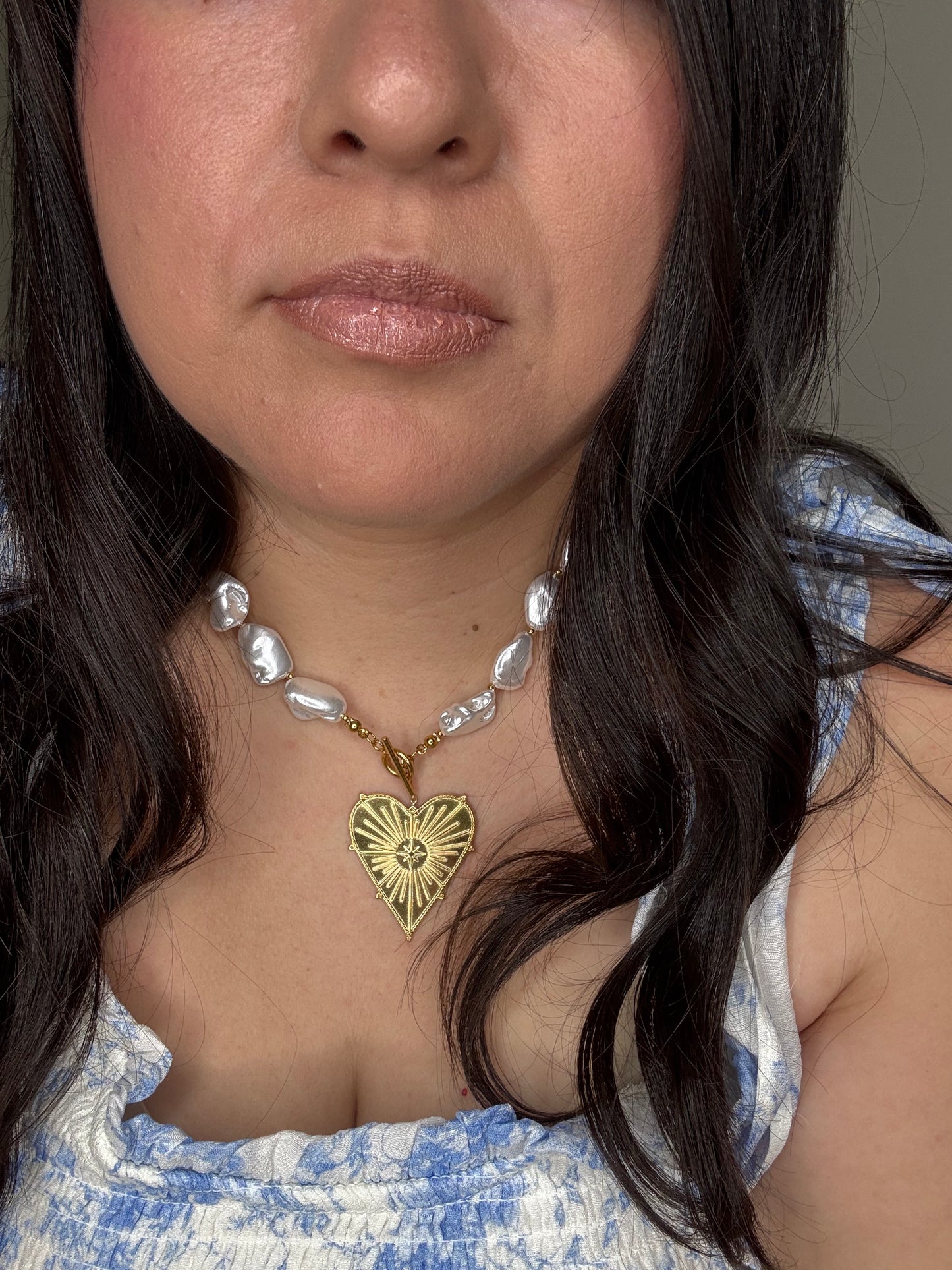 Heart Pearl Necklace