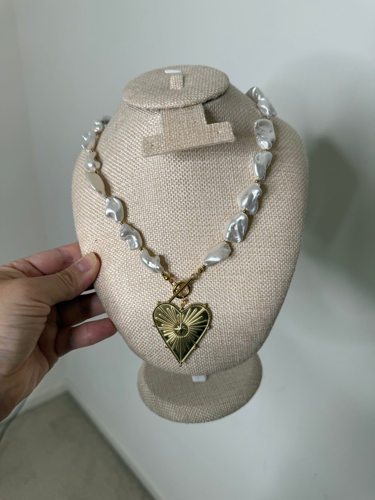 Heart Pearl Necklace