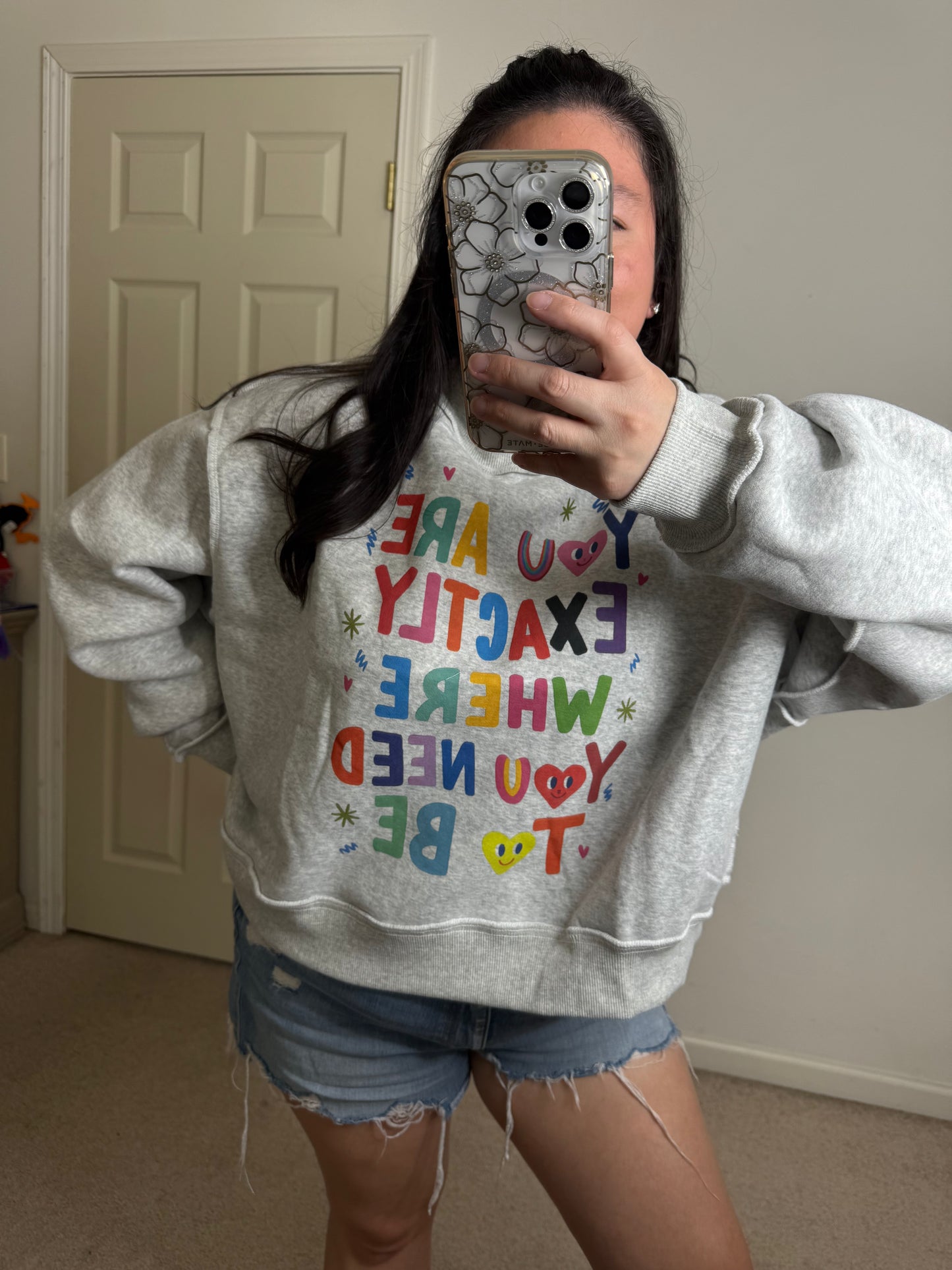 Jen - Your Exactly where you need to be Reversible Mockneck Sweatshirt