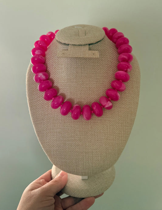 Chunky Hot Pink Necklace